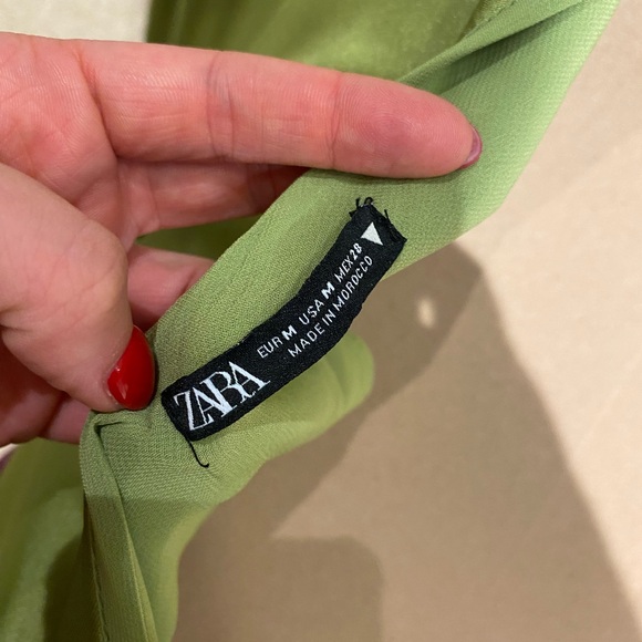 Zara SATIN DRESS WITH SPAGHETTI STRAPS - Picture 7 of 7